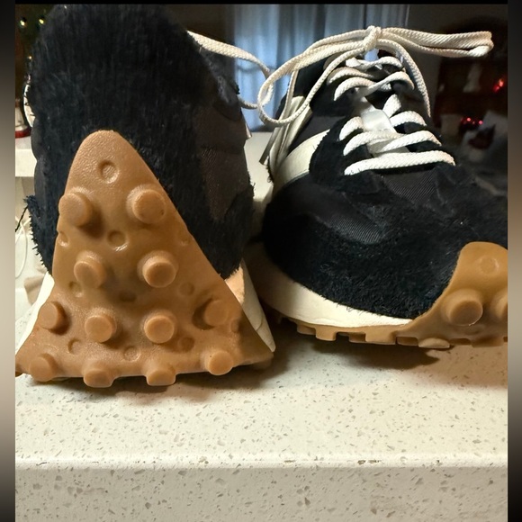 Black and Cream Sneakers with Gum Sole - Picture 1 of 7
